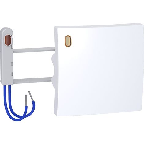 Alréa Kit voyant demi touche + lampe à néon 230V 1,5mA blanc polaire SCHNEIDER ALB61416P (1/3)