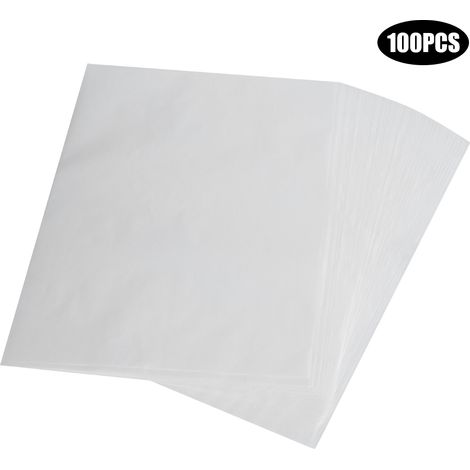 100 feuilles de papier sulfurisé antiadhésif, tapis de cuisson en silicone, accessoires de cuisine blancs (1/5)