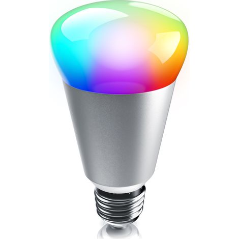 BEARWARE Smarte LED-Leuchte, Wifi Smart Lampe, RGB Farbwechsel dimmbar, E27-Gewinde, 7W, 420 Lumen