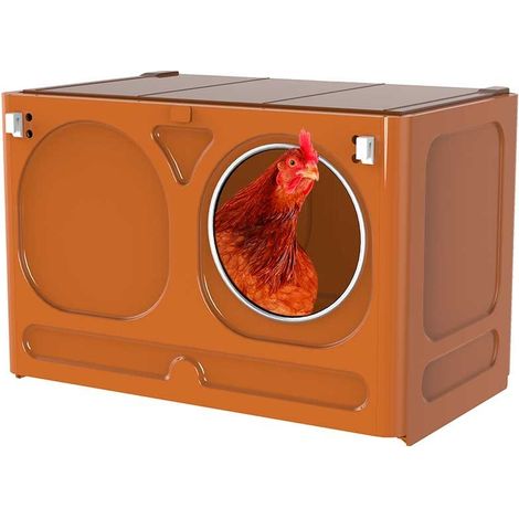 Nido in termoplastica per galline, Misure 43x27x29 cm (1/2)