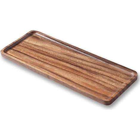 Plateau de Service en Bois d'acacia – Planche à charcuterie en Bois pour Servir des Aliments, des Fruits et du Fromage (1, M) (1/5)