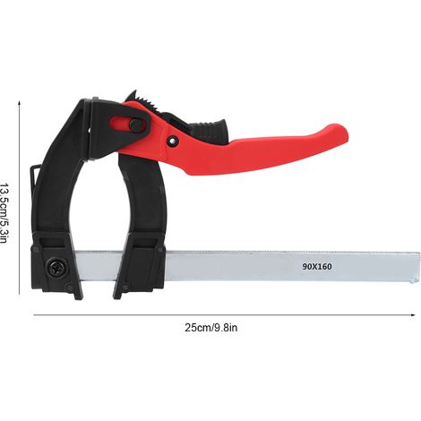 Outil à main pour le travail du bois : serre-joints à cliquet à fixation rapide, clips de barre, accessoire de menuiserie. (1/5)