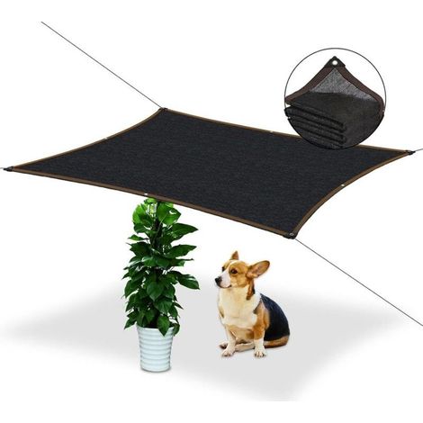 Vela ombreggiante - per terrazze e gazebo 2x2 m, tendalino rettangolare per terrazza e balcone 70%, rete di protezione solare per orto, giardino, terrazzo e piscina (1/5)