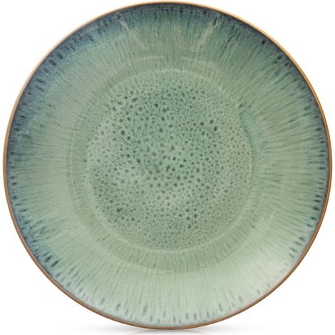 Plato llano de cerámica verde GLAZE de 27 cm (1/5)