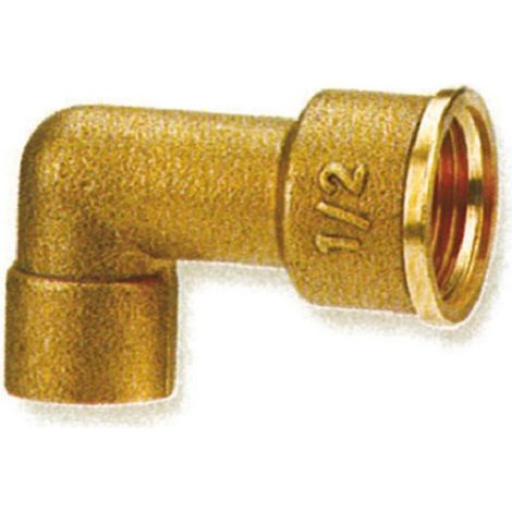Coude 90 GLCU femelle long à visser - Diamètre 15/21 - 14 mm (1/2)