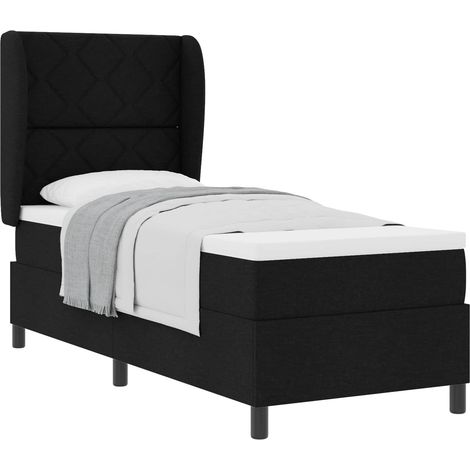 Maison Exclusive - Letto a molle con testiera Nero 80 x 200 cm Tessuto (1/5)