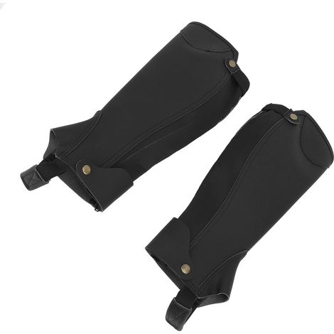 paire de mini-chaps d'équitation respirantes en tissu 3 couches absorbant les chocs et anti-abrasion pour enfants et adultes, taille M (tour de jambe de 36 cm). (1/5)