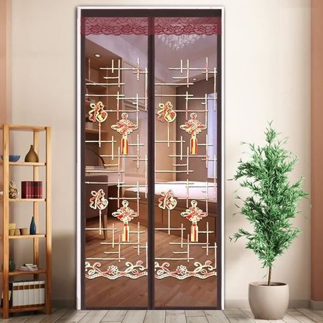 Zanzariera magnetica, tenda per porta antizanzare, chiusura automatica, kit di installazione, striscia adesiva - 90x220 (1/4)