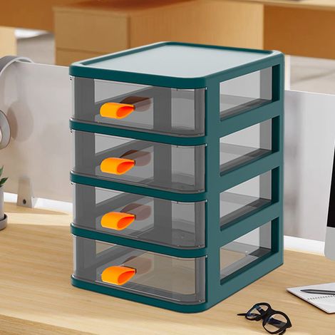 Green Drawer Style Stationery Cosmetic Storage Box (1/5)