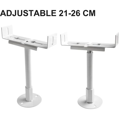 Paire de supports de radiateur en aluminium – Pieds tubulaires pour radiateur – Support de radiateur réglable en hauteur pour support vertical (réglable 21–26 cm)
