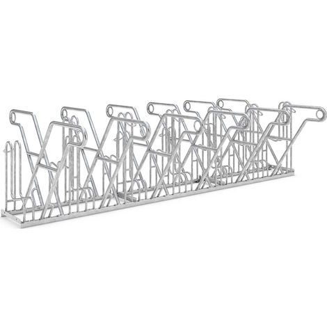 BRB Fahrradparksystem, Ahnlehnparker, zweiseitige Nutzung für 12 Fahrräder, L 3240 mm, Stellraumtiefe 3200 mm (1/2)