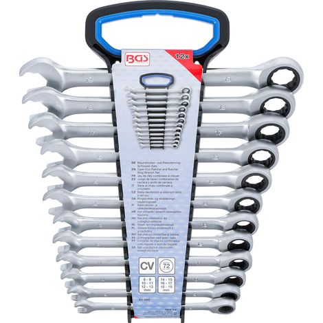 BGS Chiavi  combinate a  cricchetto  e ad  anello  12  pezzi  -  6545 (1/4)