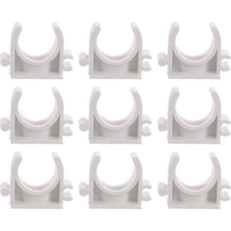 Colliers de serrage pour tuyaux d'eau en PVC, support en U pour tuyau PEX, accessoires électriques en plastique, alimentation portable, blanc, 25mm, 100 pièces