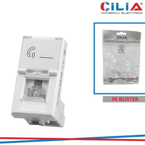 CONNETTORE TELEFONICO RJ11 MTX BIANCO CILIA