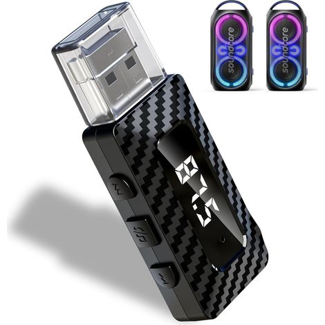 Adattatore Bluetooth 5.3, ricevitore Bluetooth per auto, trasmettitore Bluetooth, adattatore Bluetooth per auto per TV, adattatore Bluetooth per auto, dongle Bluetooth, ricevitore Bluetooth con ingres (1/5)