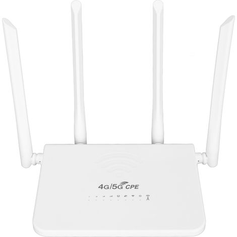 Routeur sans fil 4G LTE CPE R103 5M avec emplacement pour carte SIM, 300 Mbps, débloqué, point d'accès Wi-Fi mobile avec 4 antennes 5 dBi pour l'Asie, prise UE 100-240 V