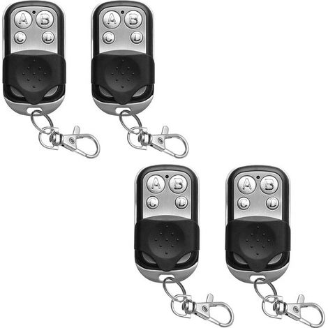Telecomando universale a 4 pulsanti da 433 MHz per apertura porte da garage, trasmettitore portatile in metallo, compatibile con la maggior parte degli strumenti e dei veicoli per auto. (1/5)