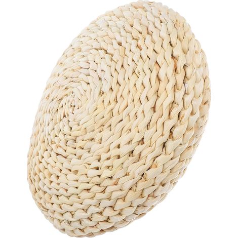 rond confortable en paille tressée tissé à la main avec un