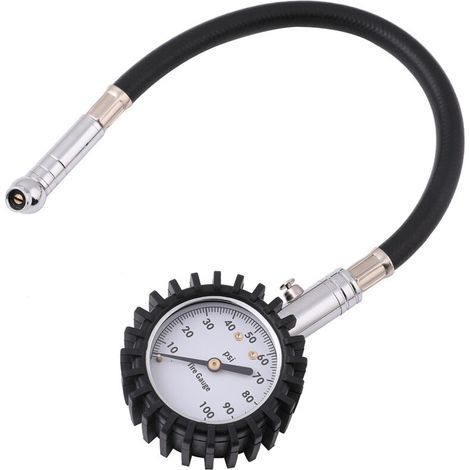Manomètre robuste Pour tester la pression des pneus de voiture et de moto, 60 PSI (1/4)