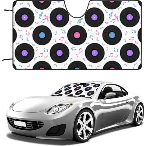 Pare-Soleil pour Pare-Brise Avant de Voiture - Motif Cochon Rose