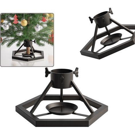 Soporte para árbol de Navidad, perfil grande negro (1/5)