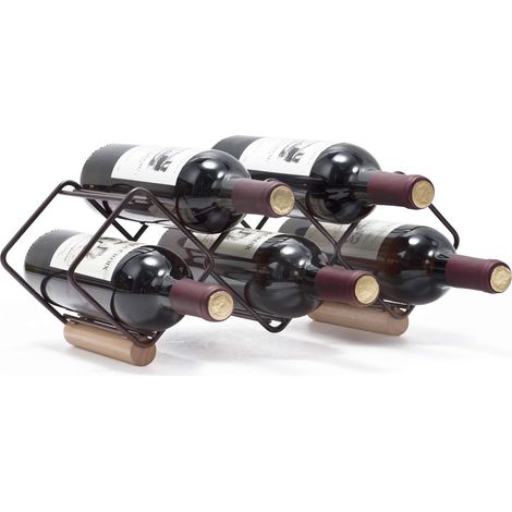 Support à bouteilles de vin empilable, rangement horizontal pour (1/5)