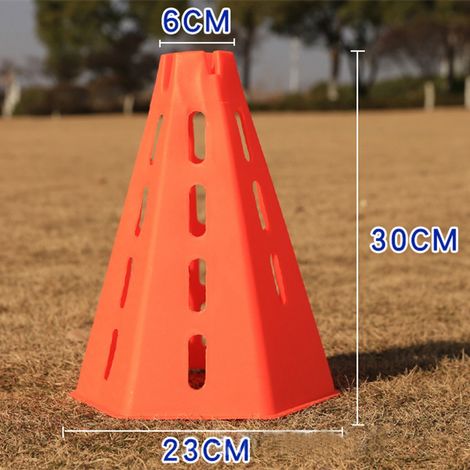 Hohlkegel für Outdoor-Sportarten, Fußballtraining, Verkehrsabsperrung (Rot)