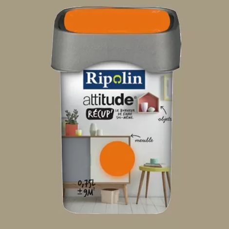 RIPOLIN Peinture Attitude Récup' Sépia satin 0,75L 0,75 L (1/2)
