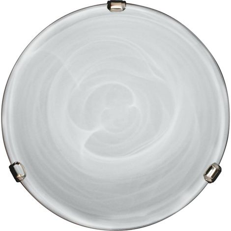 Plafonnier Candellux Duna verre 30cm blanc/chrome E27 (1/2)