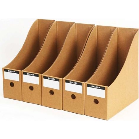 5 Niveaux Boîte de Stockage du Papier A4 Porte-Documents Porte-Revues Organisateur Tiroir pour Bureau Maison DIY Conteneur (1/4)