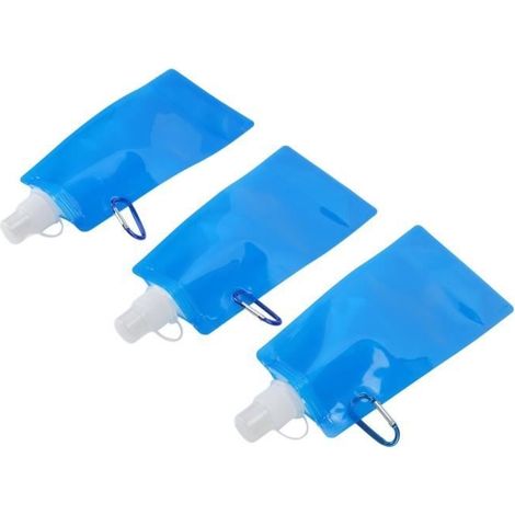 Garosa Faltbare Wasserflasche – 3er-Pack – 480 ml – Umweltfreundliches PE – Leicht und tragbar (1/4)