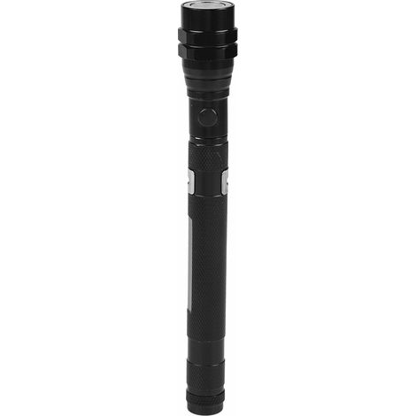 Lampe torche LED flexible et rotative avec extrémité magnétique multifonction (Noir) (1/5)