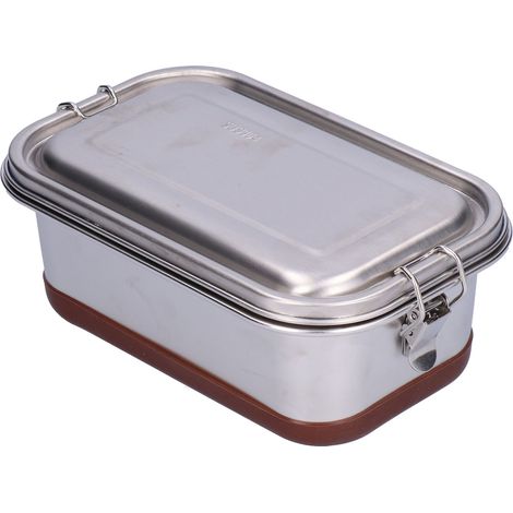 Boîte repas étanche en acier inoxydable, compartiment double couche pour déjeuner au bureau, camping, pique-nique et voyage, imperméable et anti-fuite.