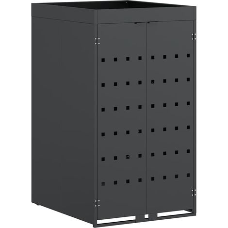 Rangement pour bac à roulettes avec toit de jardinière pour bac unique de 240L