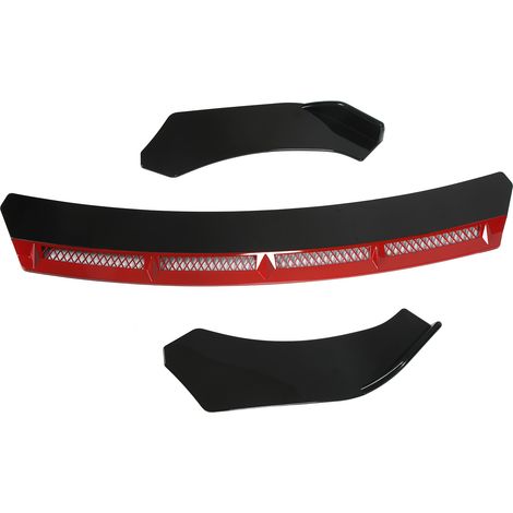 3-teiliges universelles Frontstoßstangen-Spoiler-Set, rot, für Auto-Tuning-Zubehör (1/5)