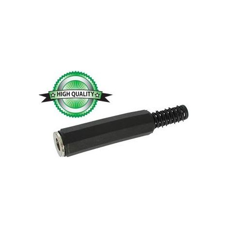 JACK FEMELLE 6.35mm MONO NICKELE NOIR AVEC CAPOT EN CAOUTCHOUC CA033 RI885 (1/2)
