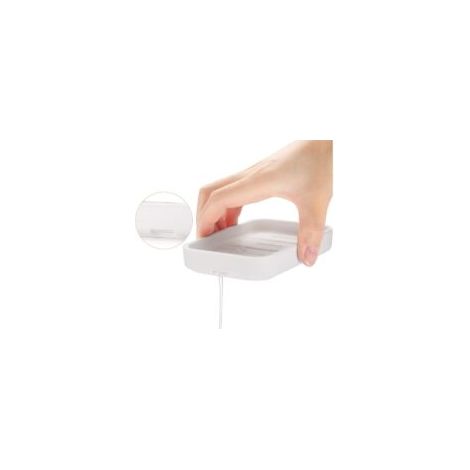 Portasapone da bagno (bianco) con scolapiatti, salvasapone per la doccia, facile da pulire, asciuga rapidamente, impedisce al sapone di fare schiuma - Crezuo