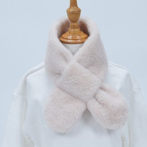 1 cache-cou épais et chaud, écharpe d'hiver pour bébé, couvre-cou chaud pour filles et garçons, convient aux enfants, chaud et confortable, polyvalent, beige (1/5)