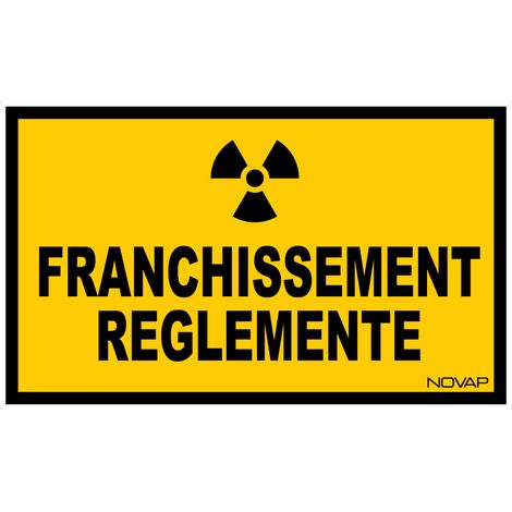 Panneau Franchissement réglementé - Rigide 330x200mm - 4161433