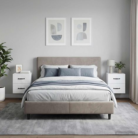 vidaXL Mesita de Noche de Pared 2 uds. 34,5 x 33 x 40 cm (1/4)