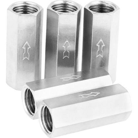Clapet anti-retour d'air, 5 pièces en cuivre 1/4'' femelle fileté plein passage unidirectionnel clapet anti-retour de gaz compresseur dispositifs de contrôle accessoire pour air uniquement (1/5)