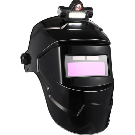 Casco per saldatura leggero CANIGHT con ampio schermo auto-oscurante e alimentazione solare, per scriccatura e taglio ad arco. (1/5)