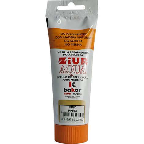 BAKAR Holzreparaturspachtel in wässrigem Medium "Ziur Aqua" Kiefernfarbe, leicht zu schleifen und schnell trocknend (150g) (1/2)