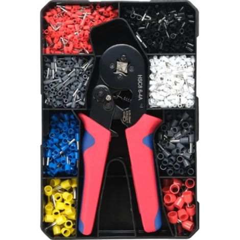 Coffret de 1800 pinces à sertir pour borniers tubulaires pressés à froid, en plastique (1/5)