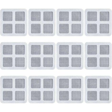 100 Pièces filtres cheveux jetables autocollants maille 10x10cm, protection drain anti bouchage douche, salle de bain et cuisine (1/5)