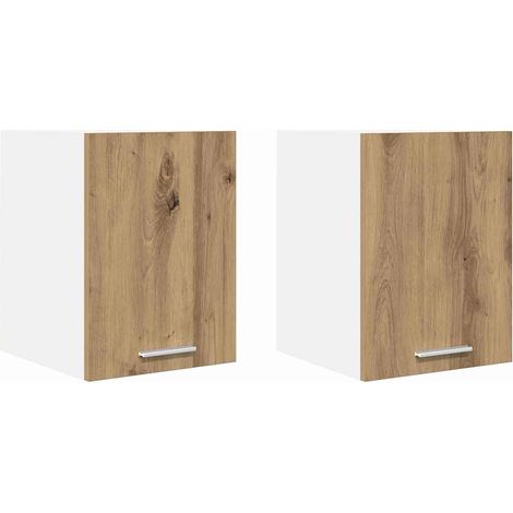 Maison Exclusive - Armadio pensile 2 pcs Rovere Artigiano e Bianco 30 x 31 x 40 cm