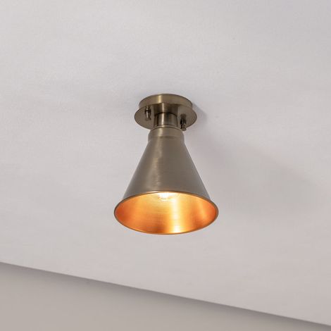 [GEBRAUCHT] B-Ware Deckenleuchte Berceste N-679 LED Kupfer antik Dimmbar Metall Ø20cm 24cm hoch (1/2)
