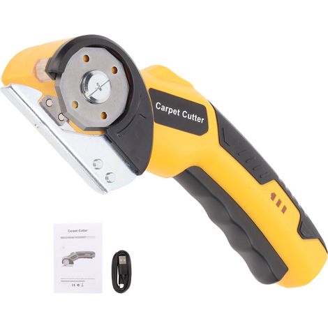 Ciseaux électriques sans fil, cutter de carton rechargeable avec lumière LED et verrouillage de sécurité, outil de coupe puissant pour le cuir, la moquette, le plastique, la couture et les projets de (1/5)