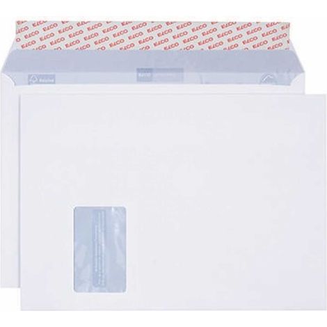 Versandtasche Proclima DIN C4 229 x 324 mm (B x H) mit Fenster 120g/m² mit Haftklebung Papier 100 % recycelt ohne Fadenverstärkung hochweiß 250 St./Pack. (1/5)