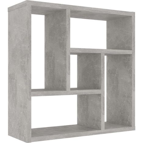 Wall Shelf Concrete Grey 45.1x16x45.1 cm Engineered Wood vidaXL